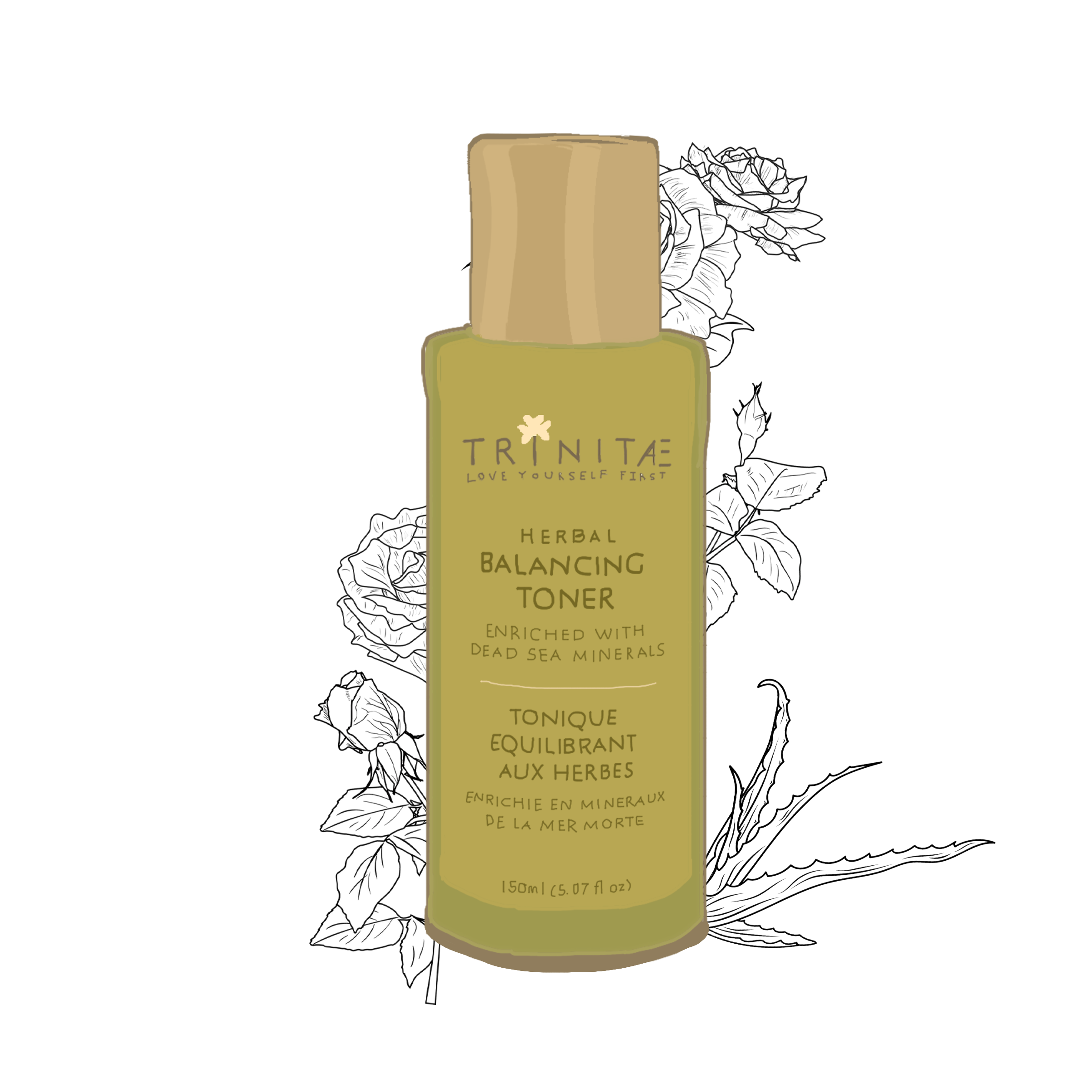 Trinitae ausgleichender Toner mit pflanzlichen Extrakten & Hyaluron