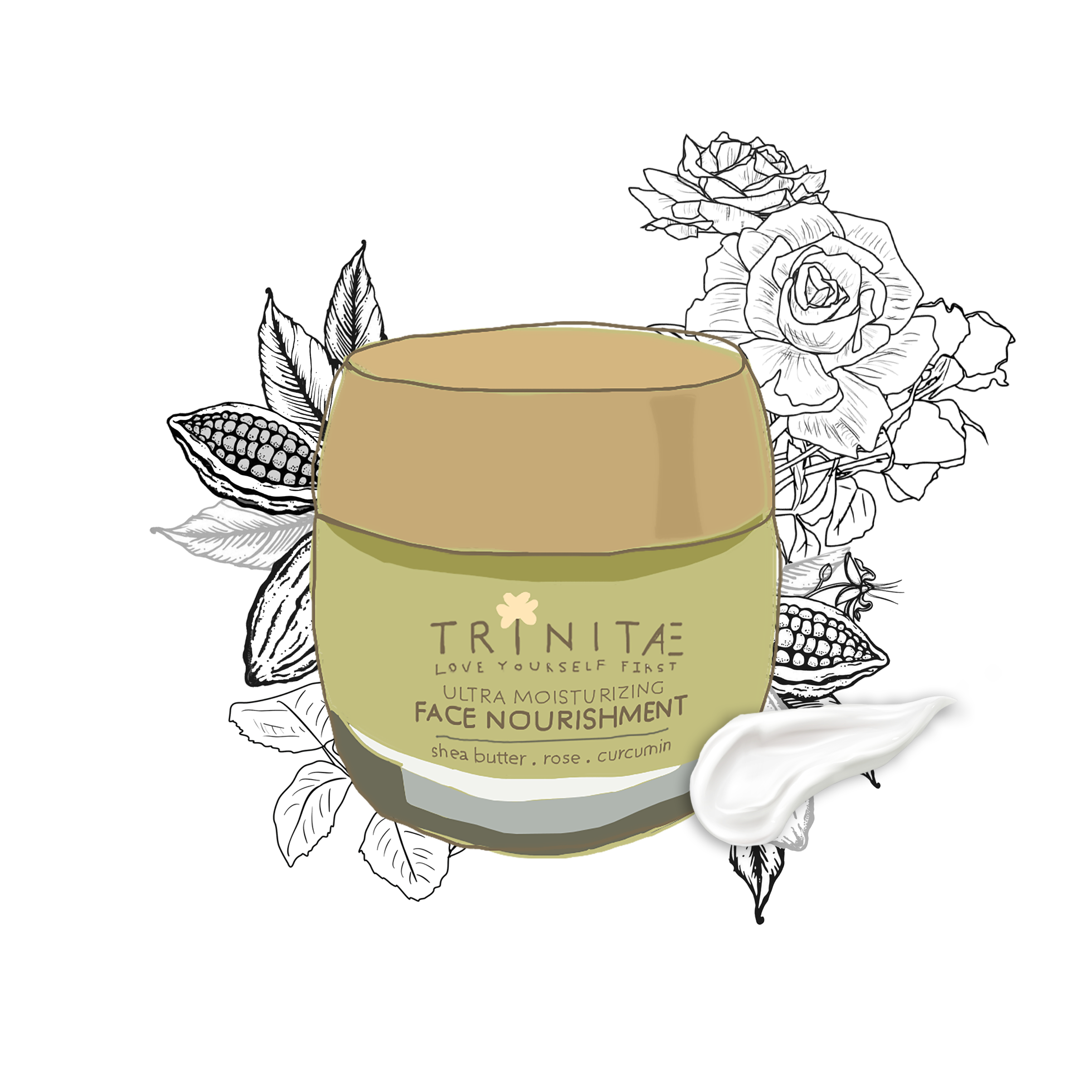 Trinitae reparierende Shea Butter mit Traubenkernöl, Jojobaöl & Kurkuma