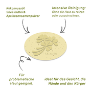 Trinitae Luxus Seife mit Peeling, Granatapfel, Orangenblüte und Kakaobutter