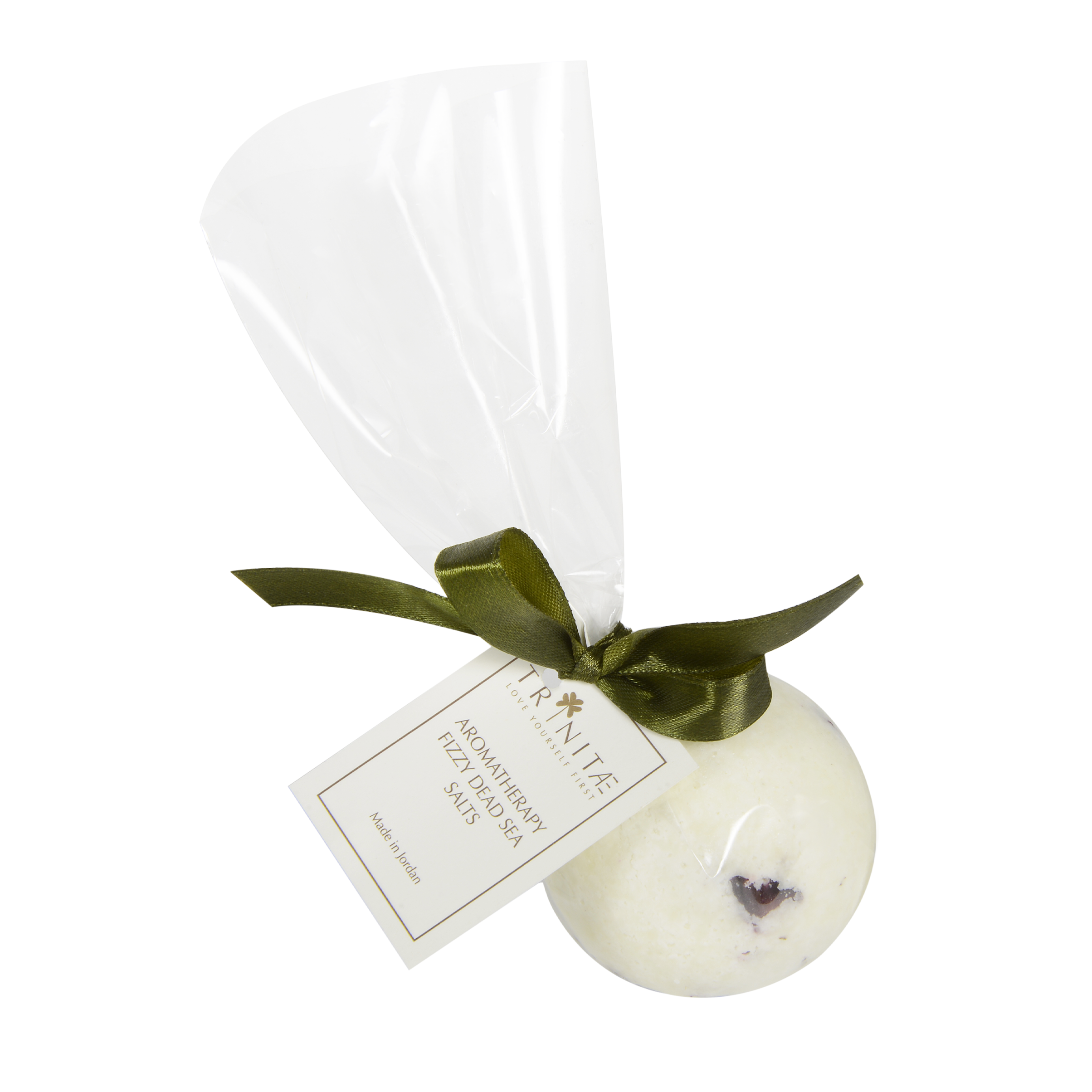 Trinitae Aromatherapie Totes Meer Salz basische Badebombe Lavendel