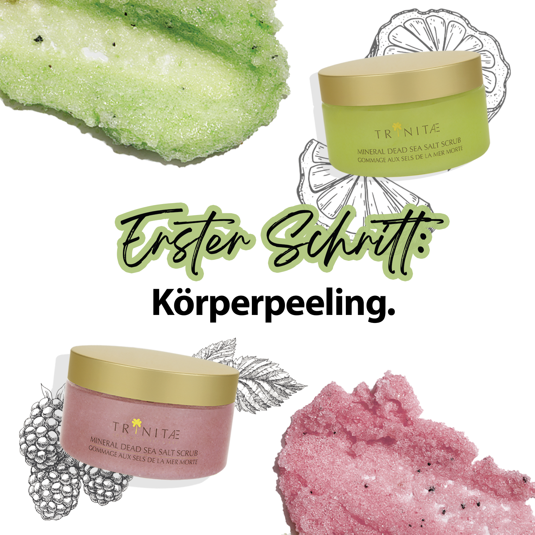 Trinitae Totes Meer Salzpeeling Granatapfel & Beeren